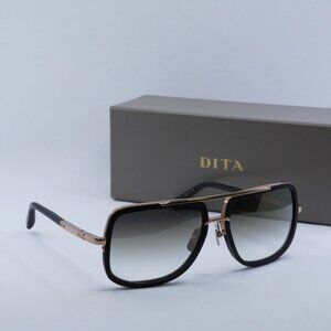 Dita MACH-ONE DRX 2030-L Aviator Sunglasses - Matte Black/Gold/Grey